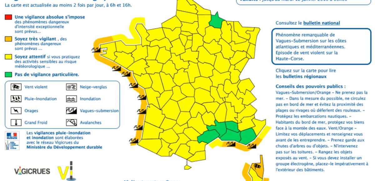 Alerte Météo : la Charente-Maritime en vigilance orange