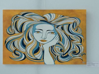 Framboize, une toile fabriquée et peinte par l'entrepreneuse - © Émeline Crochet